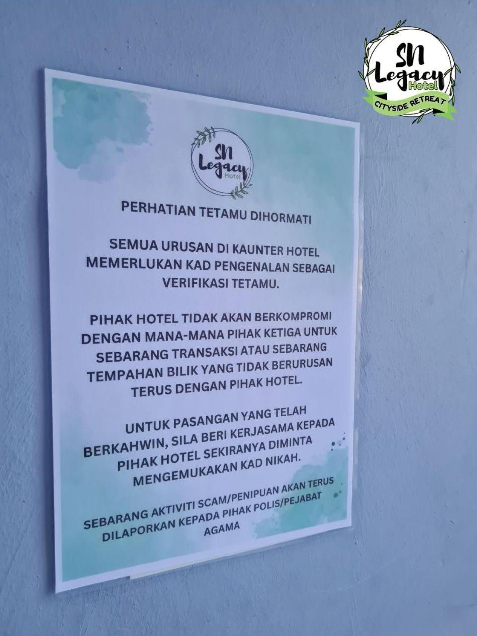 Hotel Sn Legacy Kuala Terengganu Exterior foto